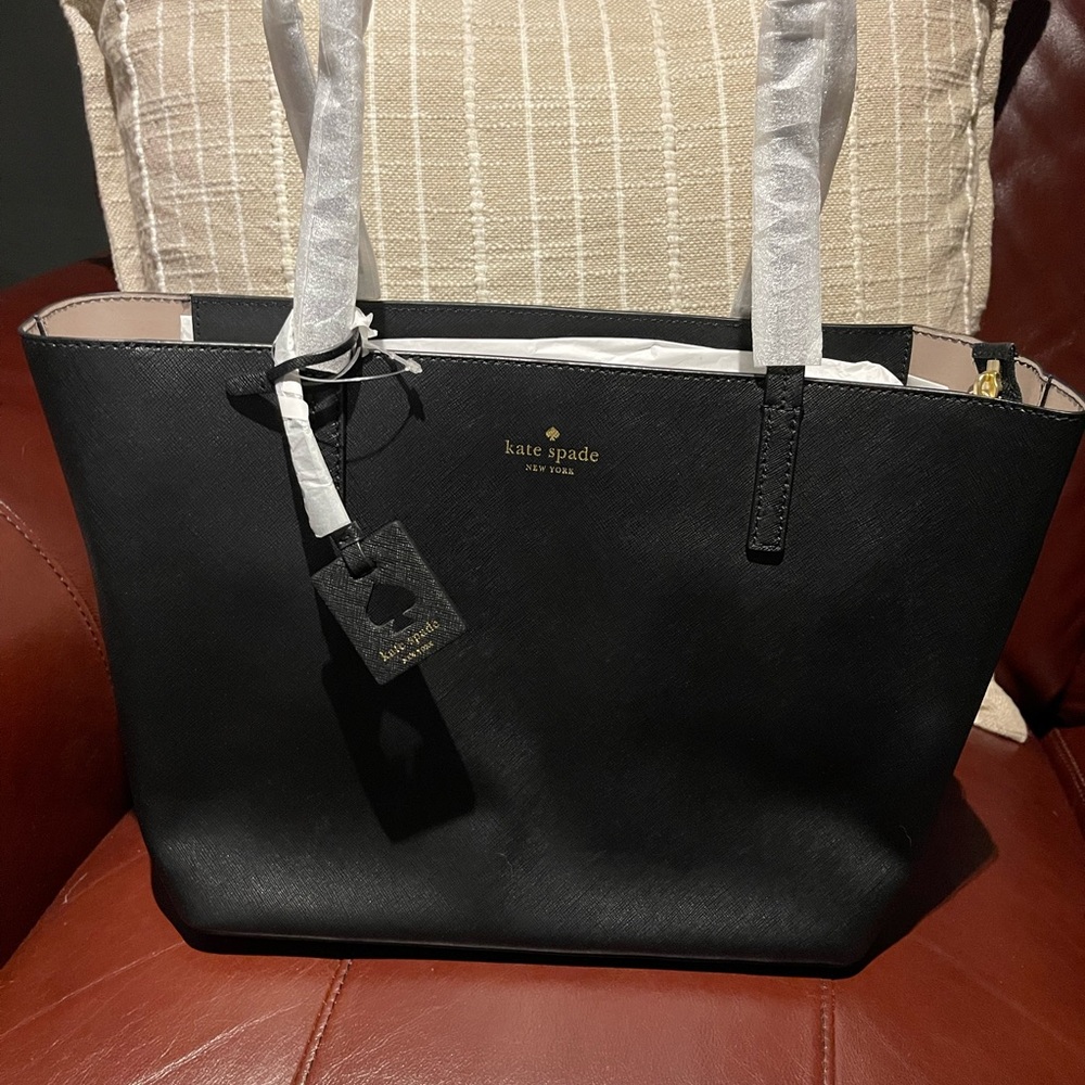 Kate Spade Black Leather Tote
